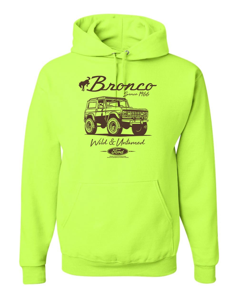 Ford Bronco Wild Untamed 1966 Vintage Cars and Trucks Unisex Hoodie Sweatshirt