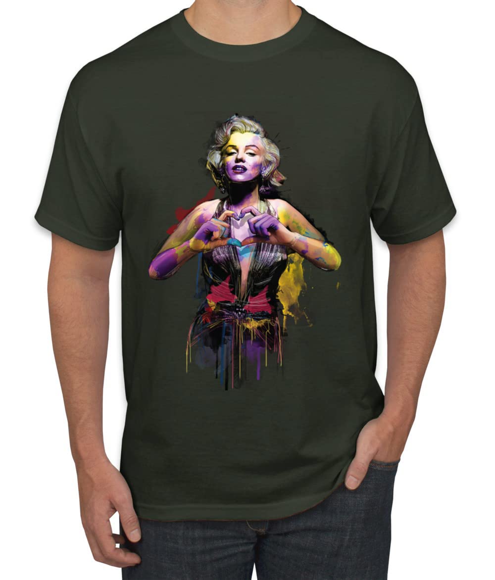 Marilyn Watercolor Love Pop Culture Men's Graphic T-Shirt