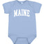 State of Maine College Style White Fashion Baby Creeper Boys Girls Infant Bodysuit