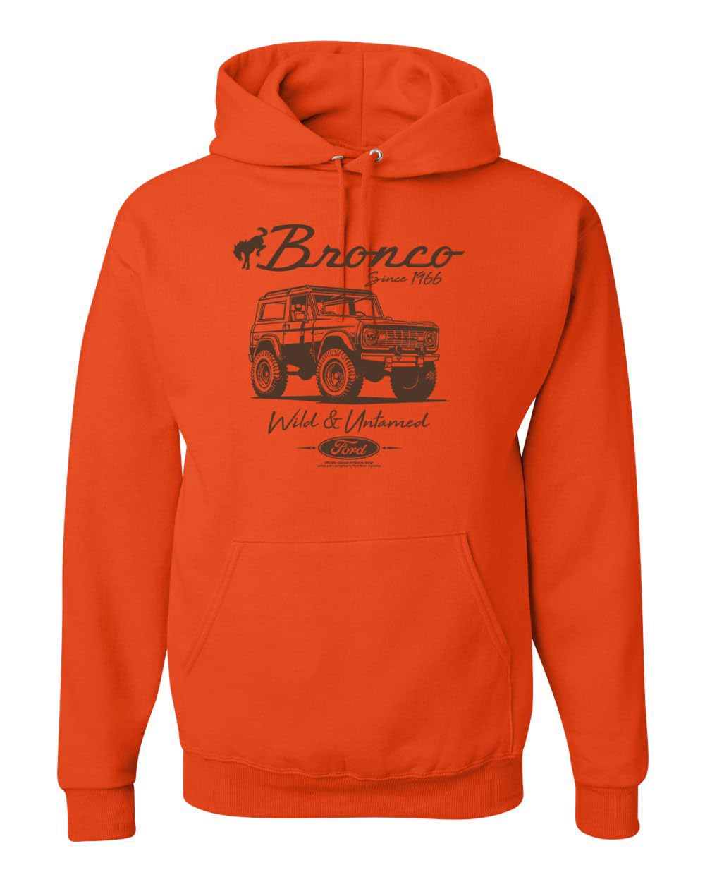 Ford Bronco Wild Untamed 1966 Vintage Cars and Trucks Unisex Hoodie Sweatshirt