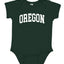 State of Oregon College Style White Fashion Baby Creeper Boys Girls Infant Bodysuit