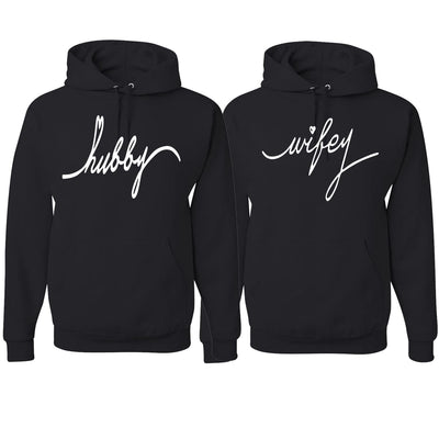 Wifey Hubby Matching Couples Sweater Set His Hers BFF Couples Hoodie Sweatshirt