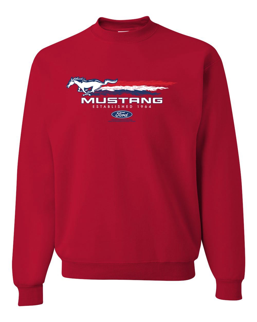Ford Mustang USA Pony Logo Est 1964 Classic Racing Logo Cars and Trucks Unisex Crewneck Sweatshirt