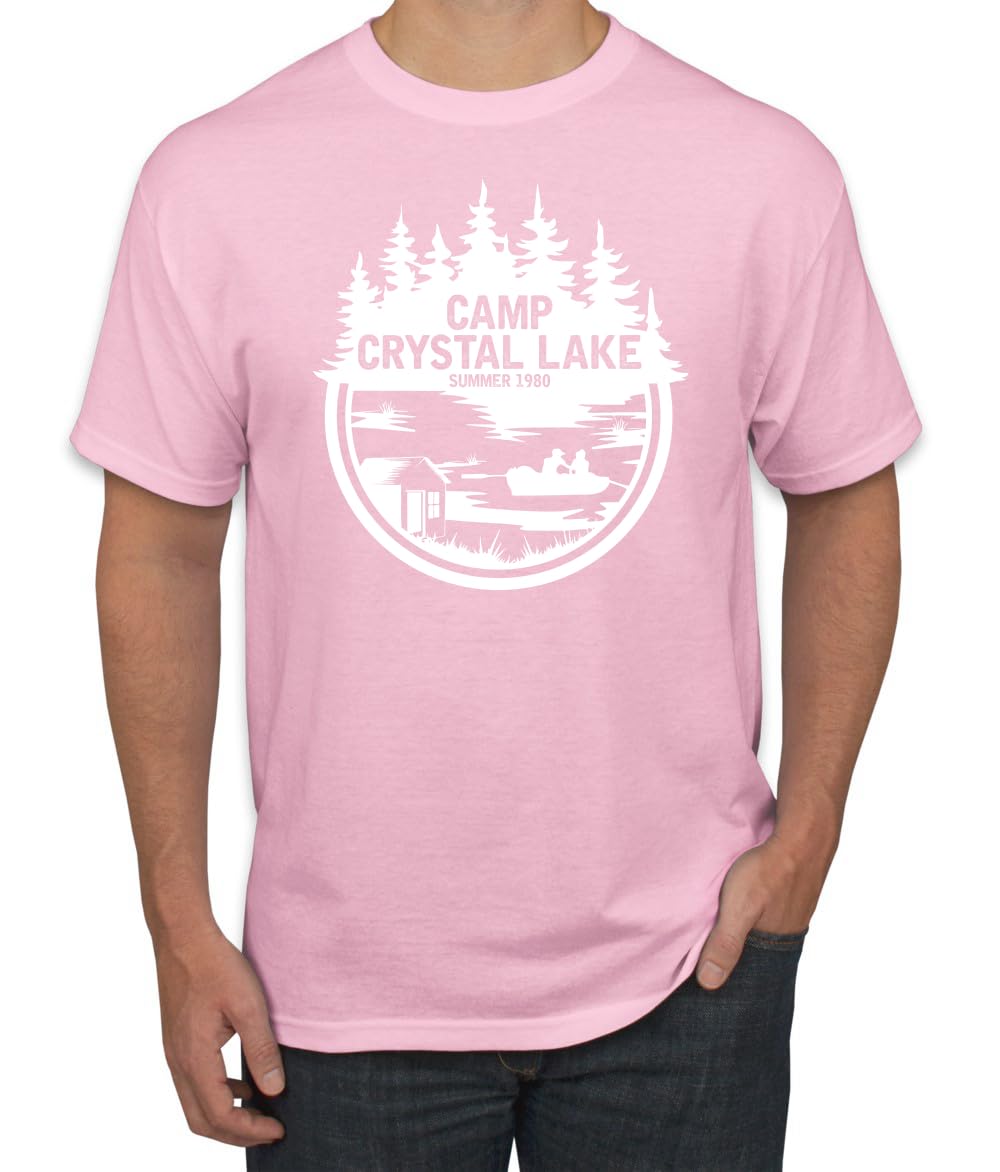 Camp Crystal Lake Retro NJ 80s White Horror Movie Jason Pop Culture Men's T-Shirt