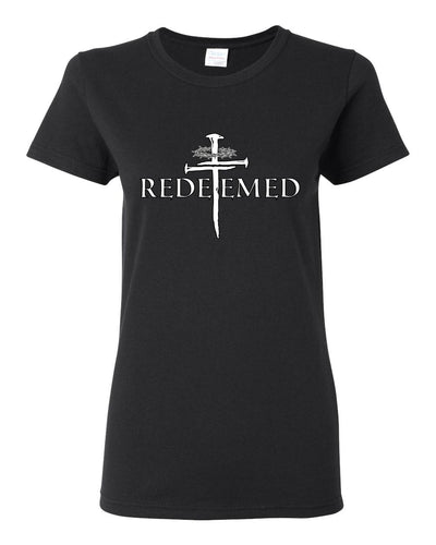 Redeemed Cross Jesus Christ Nails Inspirational/Christian Womens Graphic T-Shirt