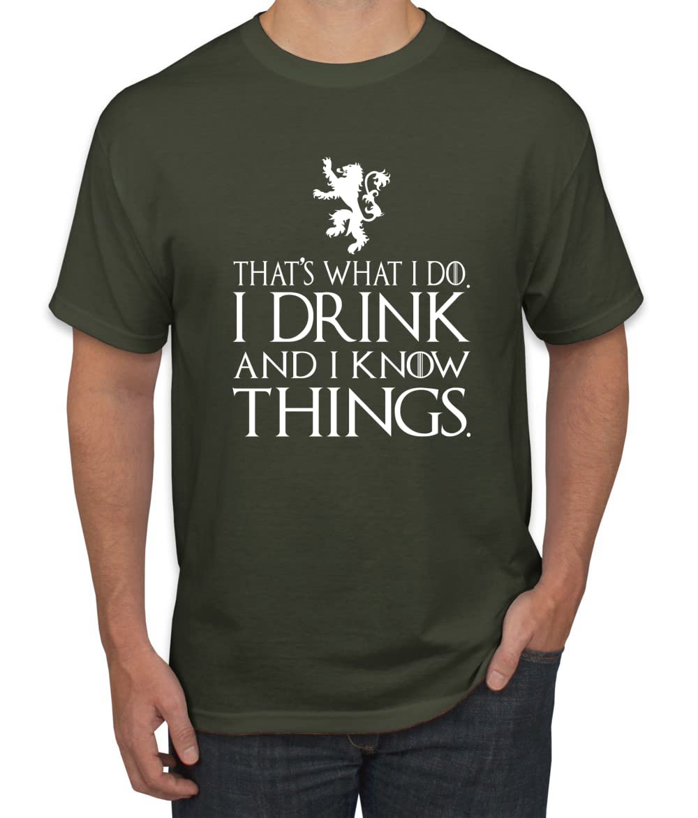 I Drink and I Know Things Tyrion GOT White Pop Culture Men's T-Shirt