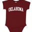 State of Oklahoma College Style White Fashion Baby Creeper Boys Girls Infant Bodysuit