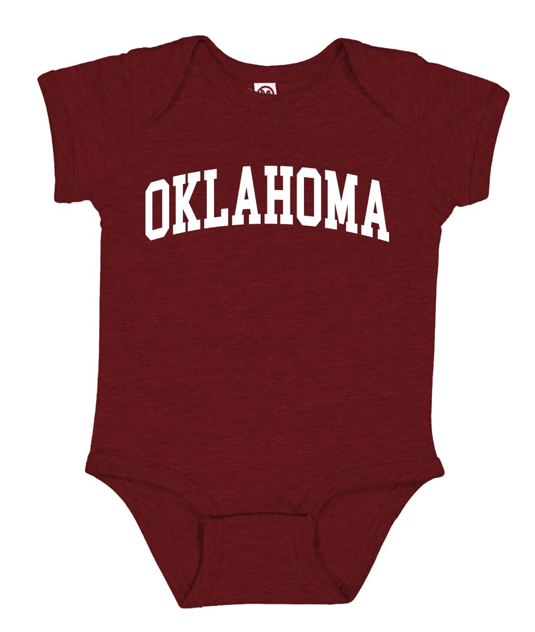 State of Oklahoma College Style White Fashion Baby Creeper Boys Girls Infant Bodysuit