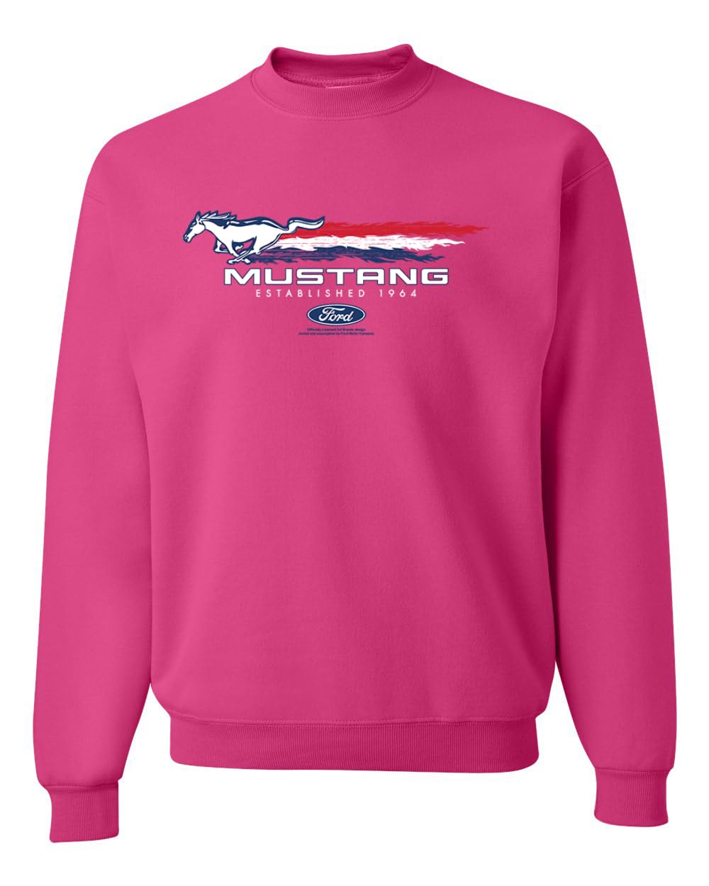 Ford Mustang USA Pony Logo Est 1964 Classic Racing Logo Cars and Trucks Unisex Crewneck Sweatshirt