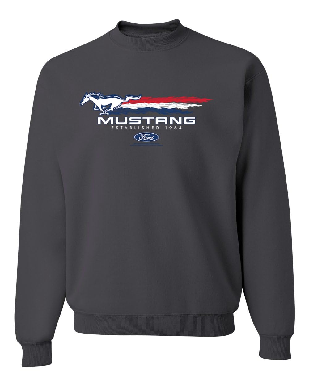 Ford Mustang USA Pony Logo Est 1964 Classic Racing Logo Cars and Trucks Unisex Crewneck Sweatshirt