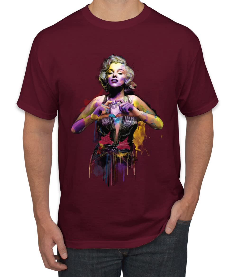 Marilyn Watercolor Love Pop Culture Men's Graphic T-Shirt