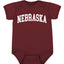 State of Nebraska College Style Fashion Baby Creeper Boys Girls Infant Bodysuit