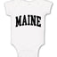 State of Maine College Style White Fashion Baby Creeper Boys Girls Infant Bodysuit