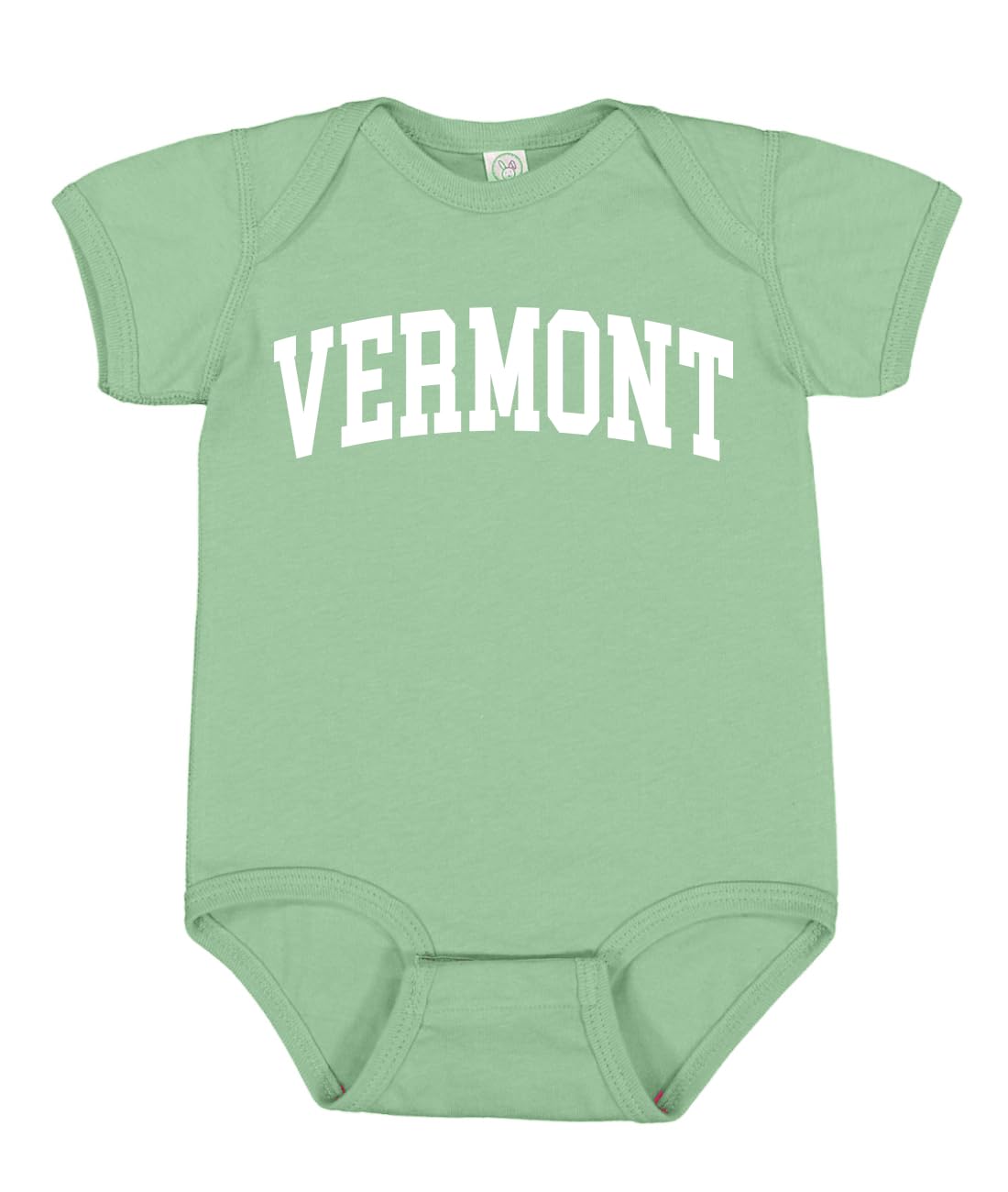 State of Vermont College Style White Fashion Baby Creeper Boys Girls Infant Bodysuit