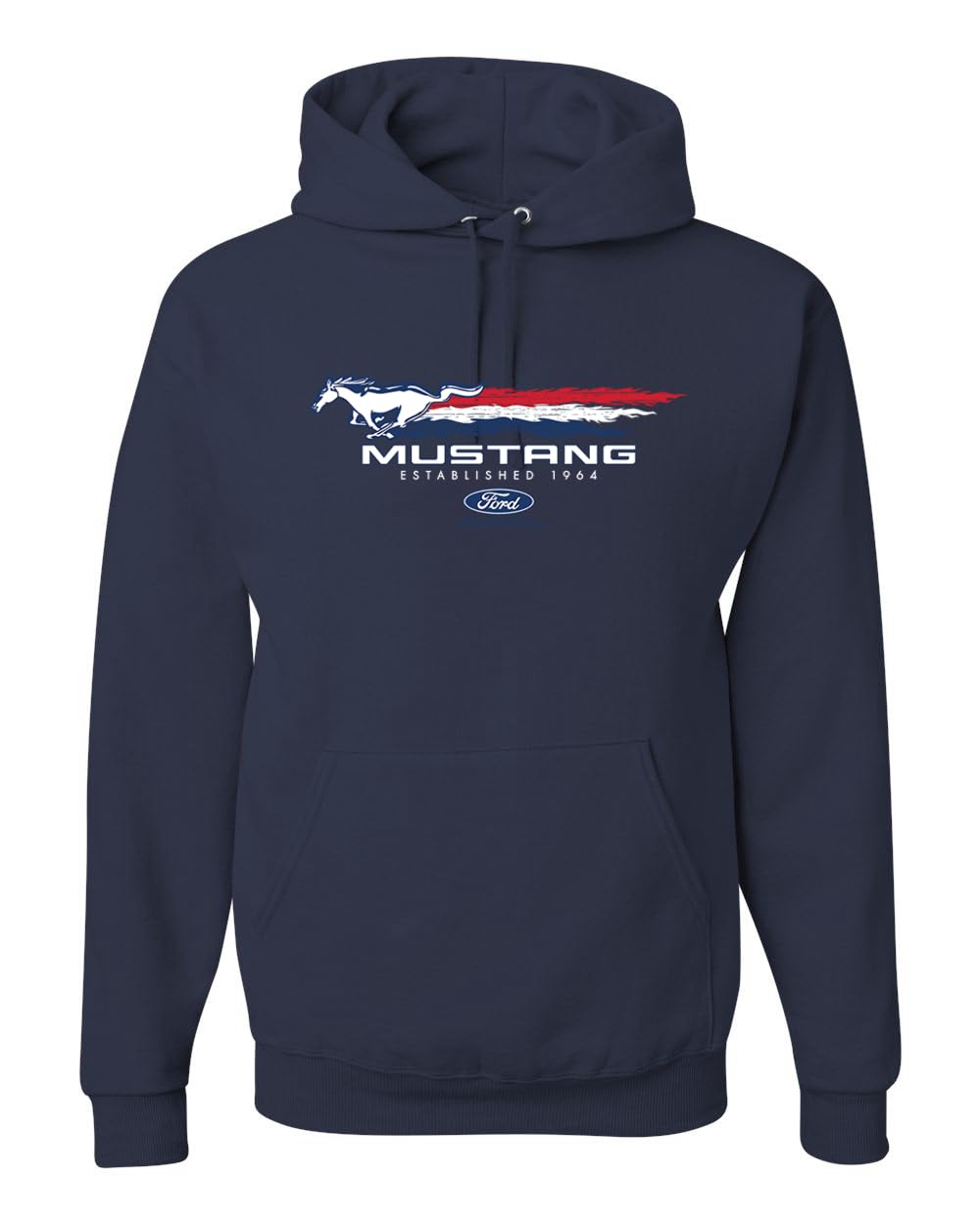 Ford Mustang USA Pony Logo Est 1964 Classic Racing Logo Cars and Trucks Unisex Hoodie