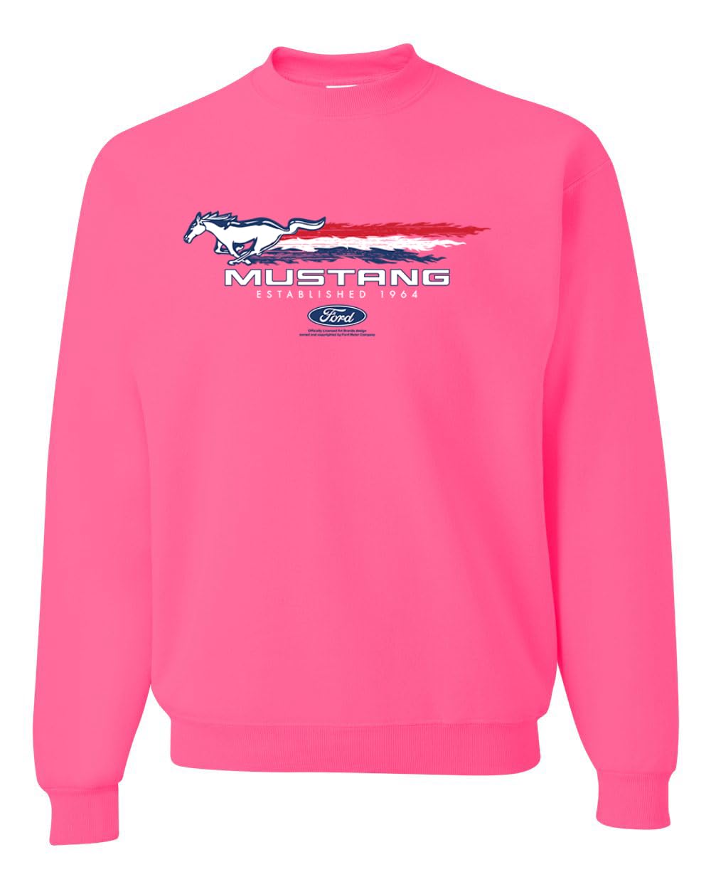 Ford Mustang USA Pony Logo Est 1964 Classic Racing Logo Cars and Trucks Unisex Crewneck Sweatshirt