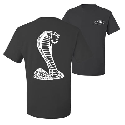 Retro Ford Shelby Cobra Emblem Vintage White Logo  Front and Back  Cars and Trucks Men's T-Shirt