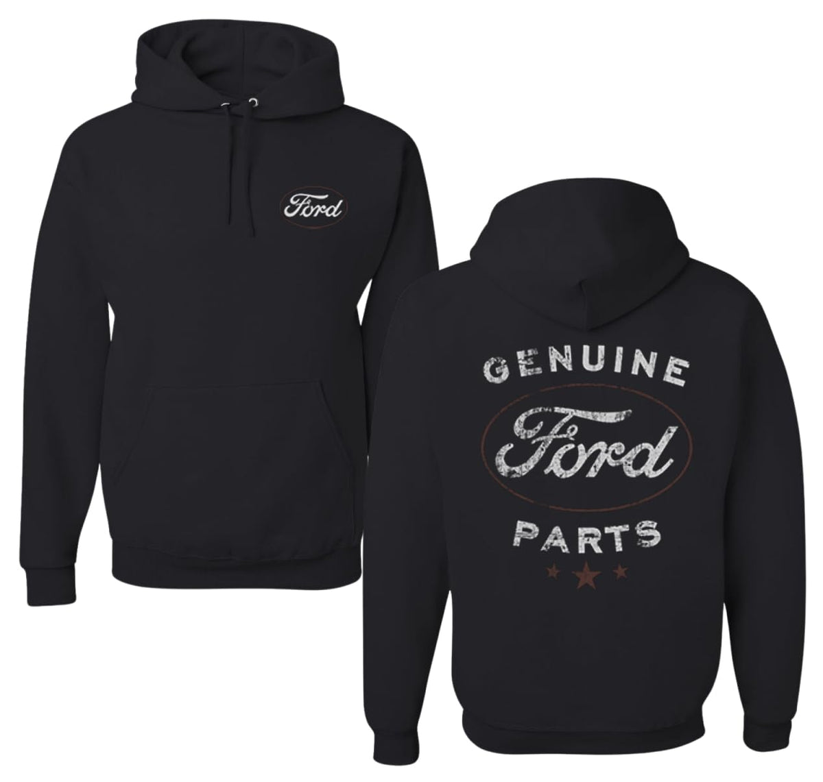 Vintage Distressed Genuine Ford Parts Cars and Trucks Front and Back Cars and Trucks Unisex Hoodie Sweatshirt
