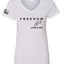 Freedom God Family Patriotism Shirt, Christian Conservative Tee for Women, Women’s Standard V-Neck Tee