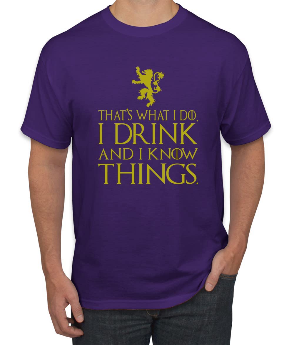 I Drink and I Know Things Tyrion GOT Gold Pop Culture Men's T-Shirt