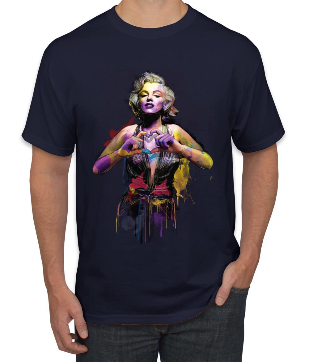 Marilyn Watercolor Love Pop Culture Men's Graphic T-Shirt