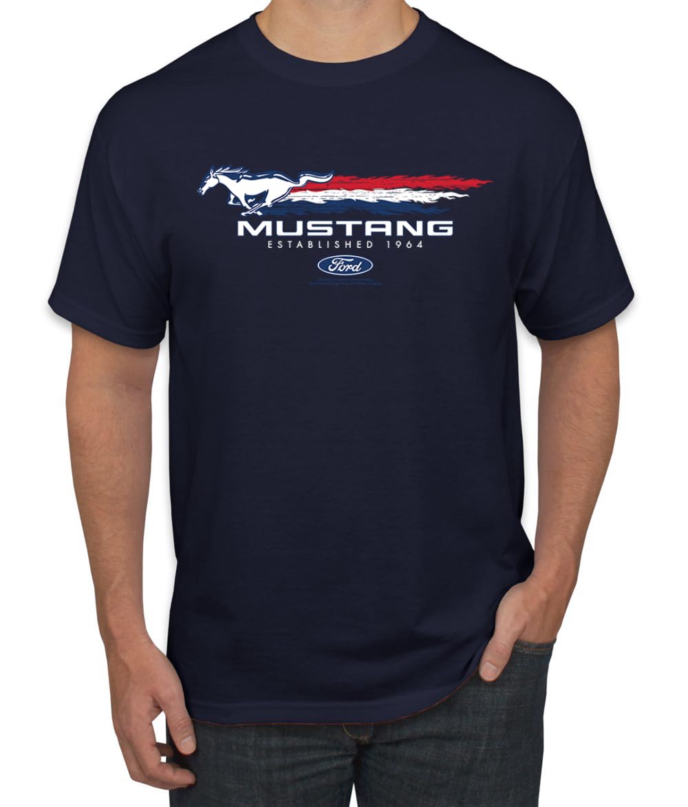 Ford Mustang USA Pony Logo Est 1964 Classic Racing Logo Cars and Trucks Men's T-Shirt