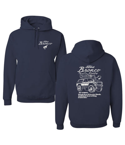 78 Ford Bronco Country Free Wheeling American Truck Cars and Trucks Front and Back Hoodie Sweatshirt