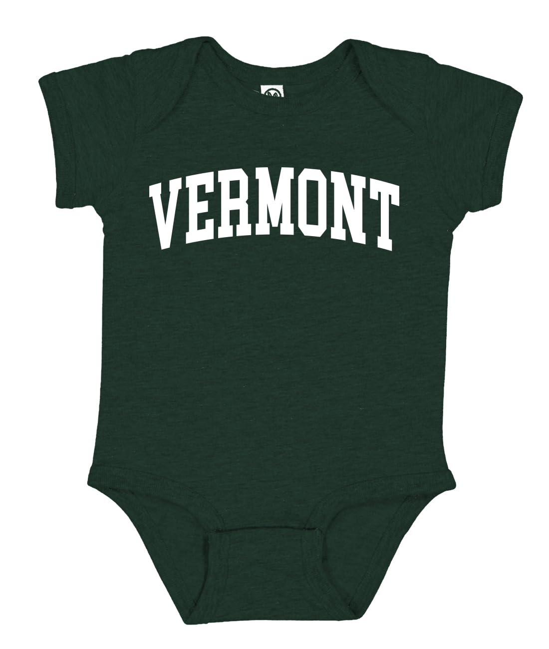 State of Vermont College Style White Fashion Baby Creeper Boys Girls Infant Bodysuit
