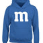 Letter M Graphic Novelty Funny Costume Halloween Youth Hooded Sweatshirt