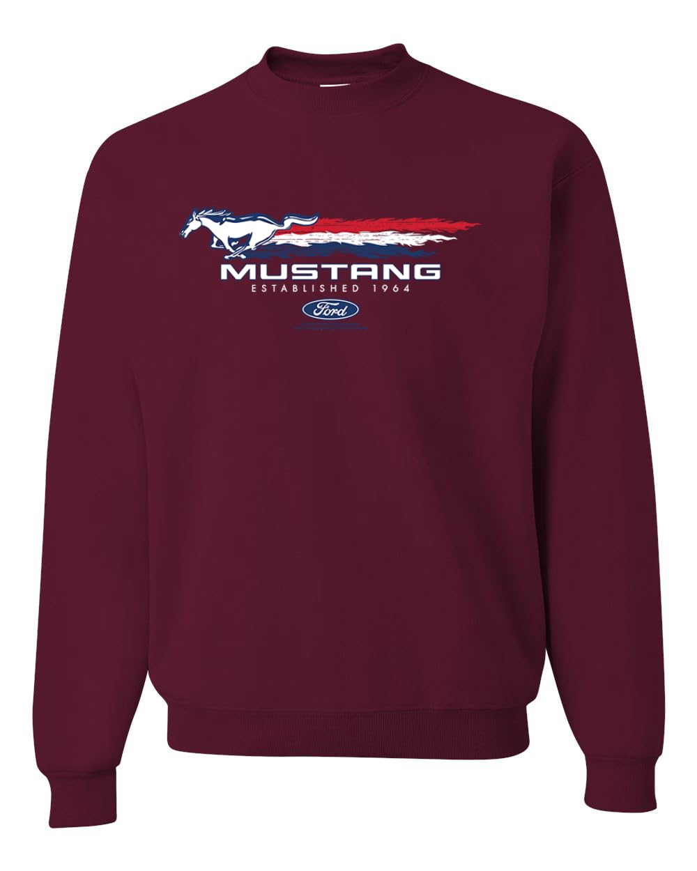 Ford Mustang USA Pony Logo Est 1964 Classic Racing Logo Cars and Trucks Unisex Crewneck Sweatshirt