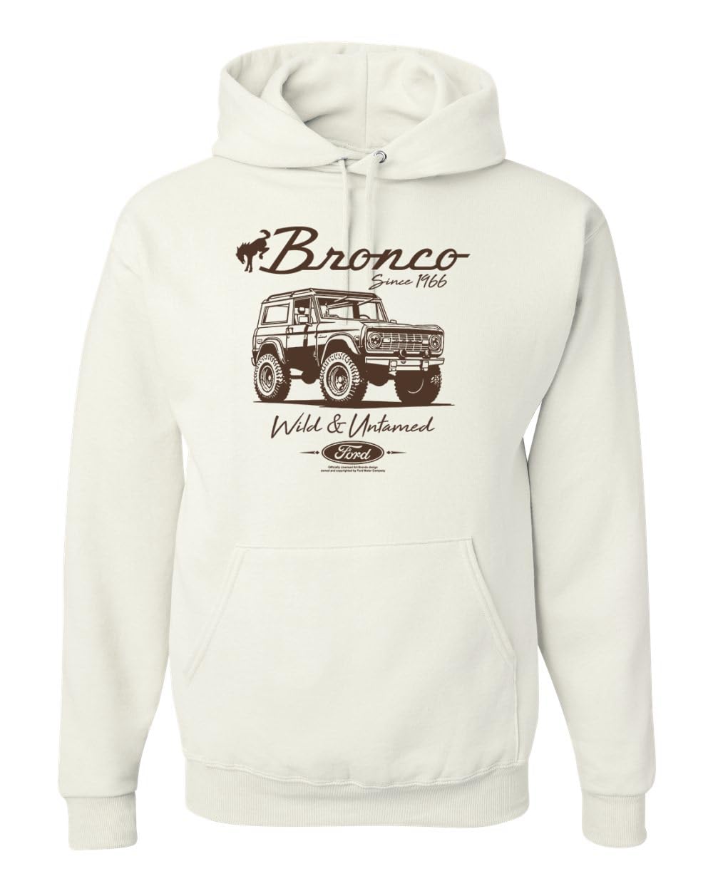 Ford Bronco Wild Untamed 1966 Vintage Cars and Trucks Unisex Hoodie Sweatshirt