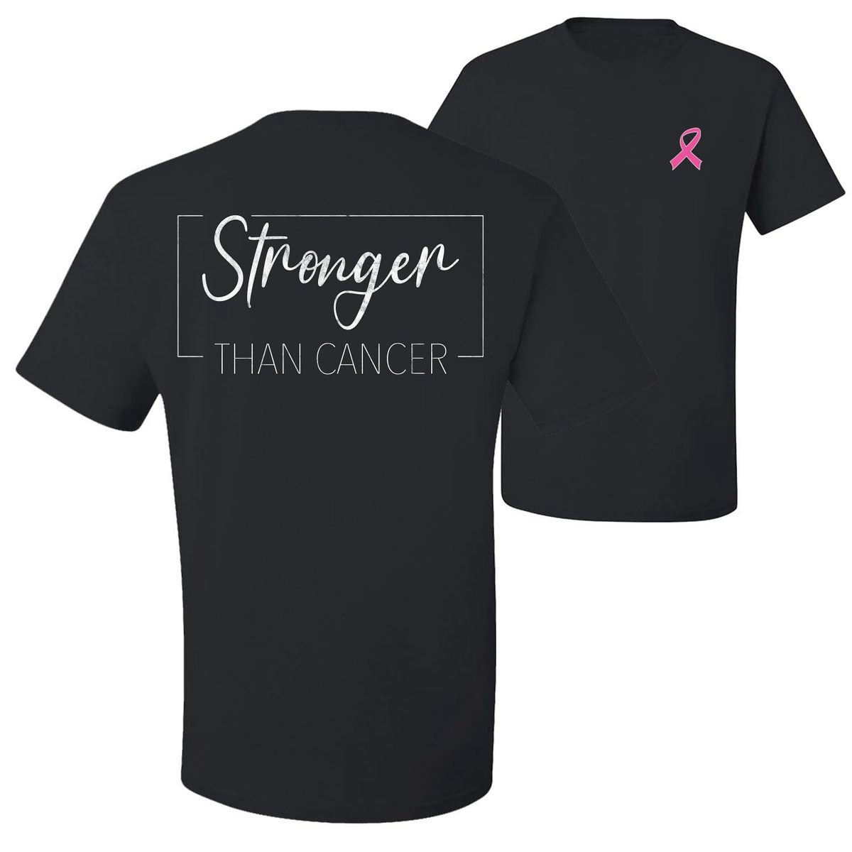 Breast Cancer Awareness Faith Pink Ribbon Sunflower Front and Back Unisex T-Shirt