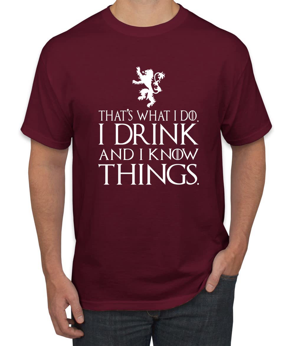 I Drink and I Know Things Tyrion GOT White Pop Culture Men's T-Shirt