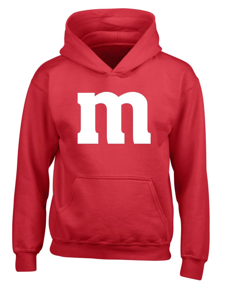 Letter M Graphic Novelty Funny Costume Halloween Youth Hooded Sweatshirt