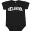 State of Oklahoma College Style White Fashion Baby Creeper Boys Girls Infant Bodysuit