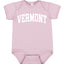 State of Vermont College Style White Fashion Baby Creeper Boys Girls Infant Bodysuit