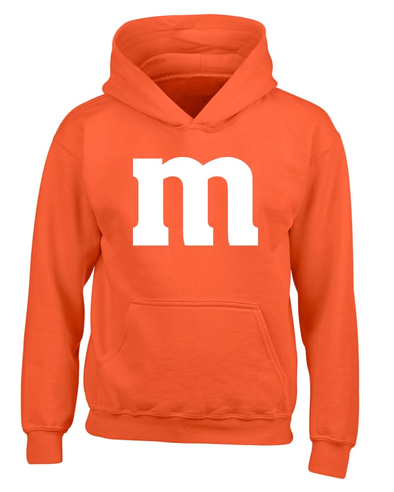 Letter M Graphic Novelty Funny Costume Halloween Youth Hooded Sweatshirt