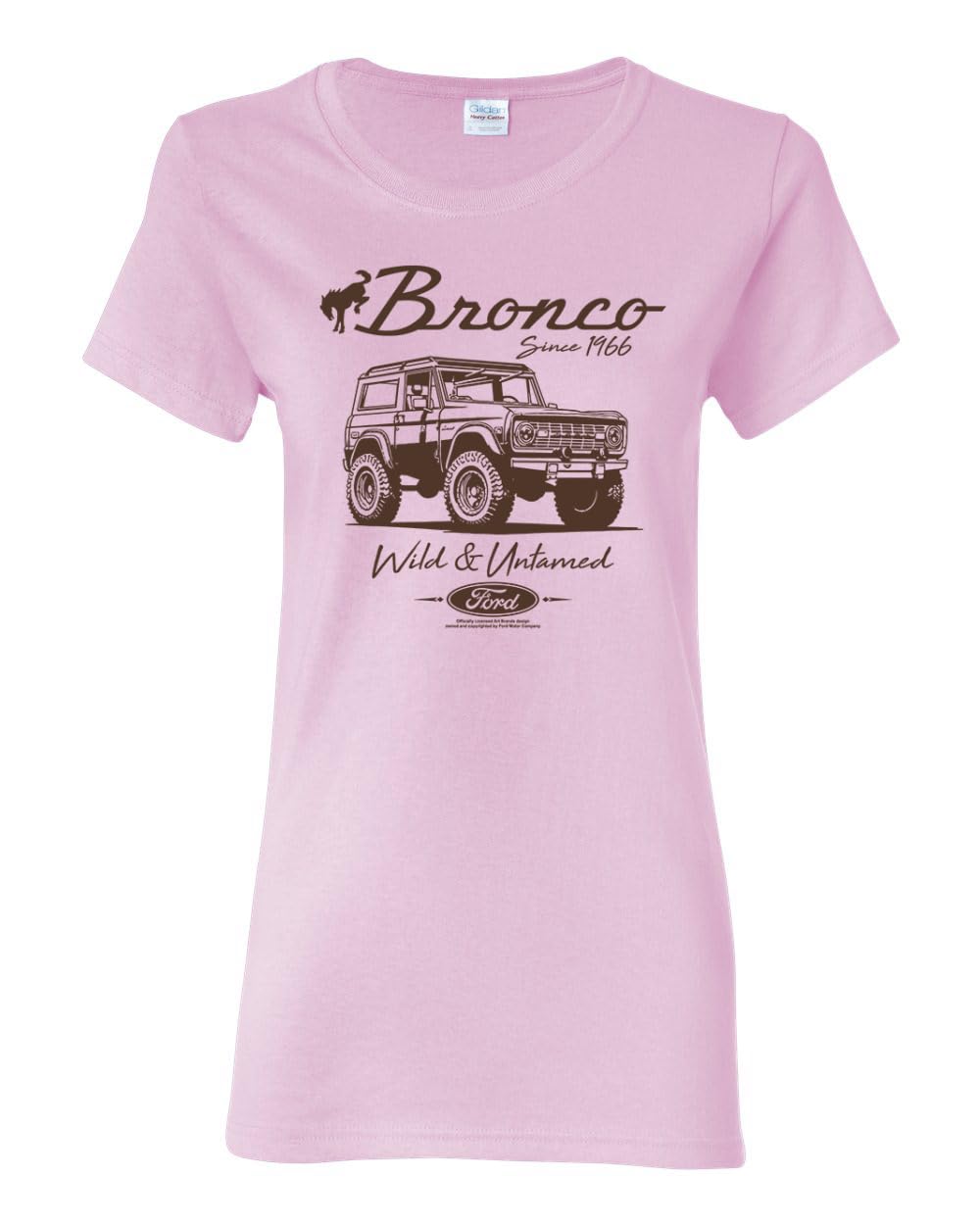 Ford Bronco Wild Untamed 1966, Classic Retro USA Motors Cars and Trucks Womens Shirt