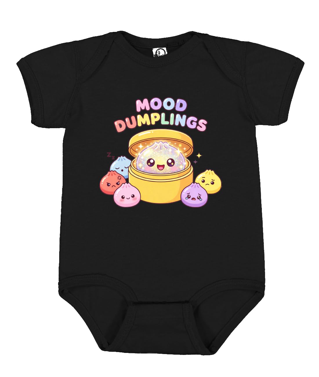 Mood Dumplings Kawaii Cute Dim Sum Emotional Dumpling Anime Food Lover Pop Culture Baby Creeper Boys Girls Infant Bodysuit