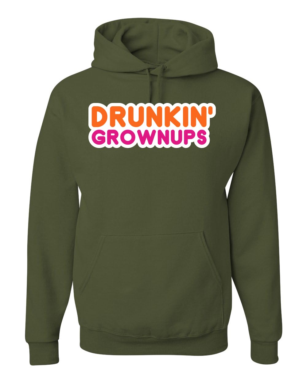 Drunkin' Grownups America Runs on Alcohol Parody Humor Unisex Hoodie Sweatshirt
