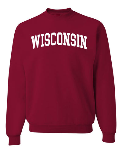 State of Wisconsin College Style Fashion Unisex Crewneck Sweatshirt