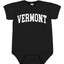 State of Vermont College Style White Fashion Baby Creeper Boys Girls Infant Bodysuit