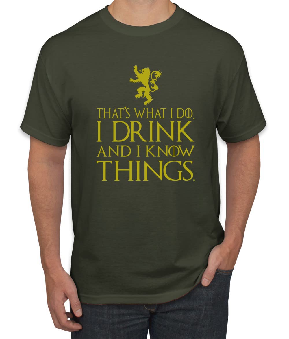 I Drink and I Know Things Tyrion GOT Gold Pop Culture Men's T-Shirt