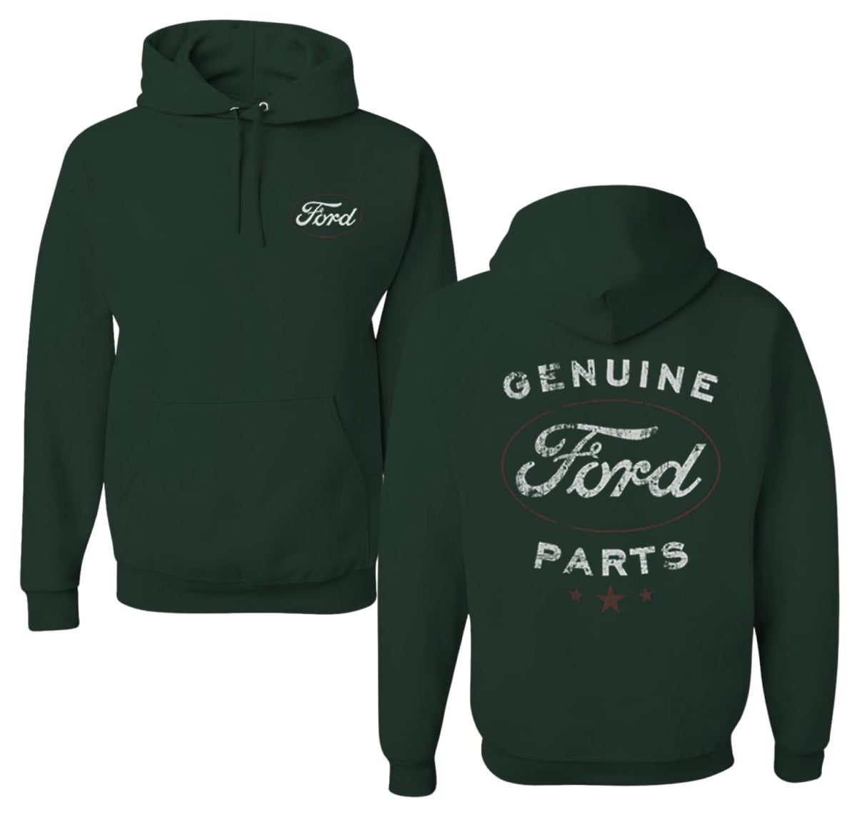 Vintage Distressed Genuine Ford Parts Cars and Trucks Front and Back Cars and Trucks Unisex Hoodie Sweatshirt