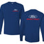 Ford Racing Logo Performance Motorsports Car Enthusiasts Truck Cars and Trucks Front and Back Mens Long Sleeve Shirt