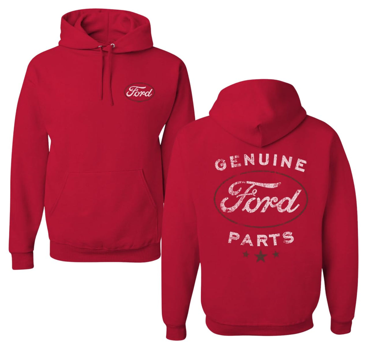 Vintage Distressed Genuine Ford Parts Cars and Trucks Front and Back Cars and Trucks Unisex Hoodie Sweatshirt
