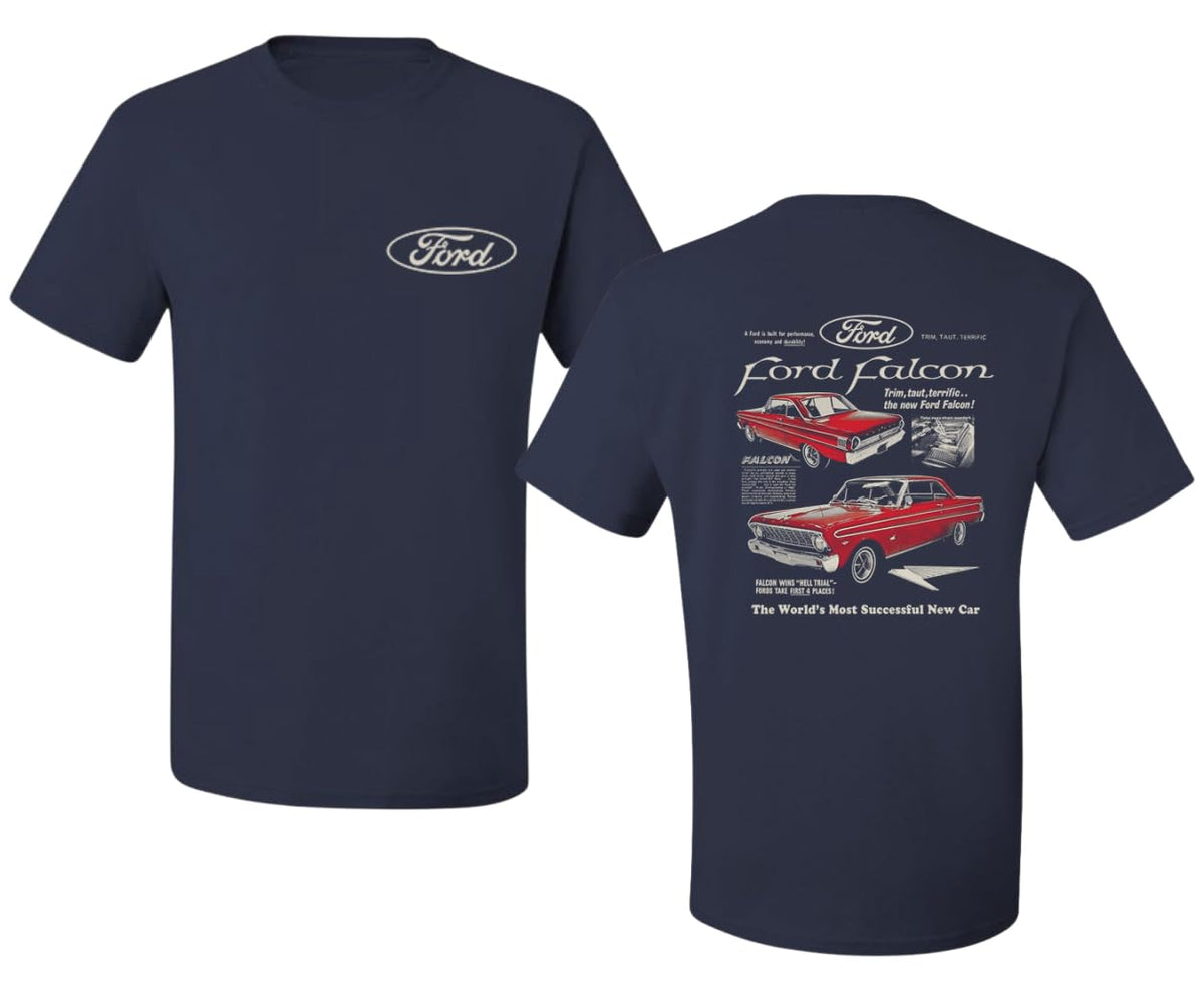 Ford Falcon Classic Car Vintage Muscle Automotive Design Truck Cars and Trucks Front and Back Men's T-Shirt