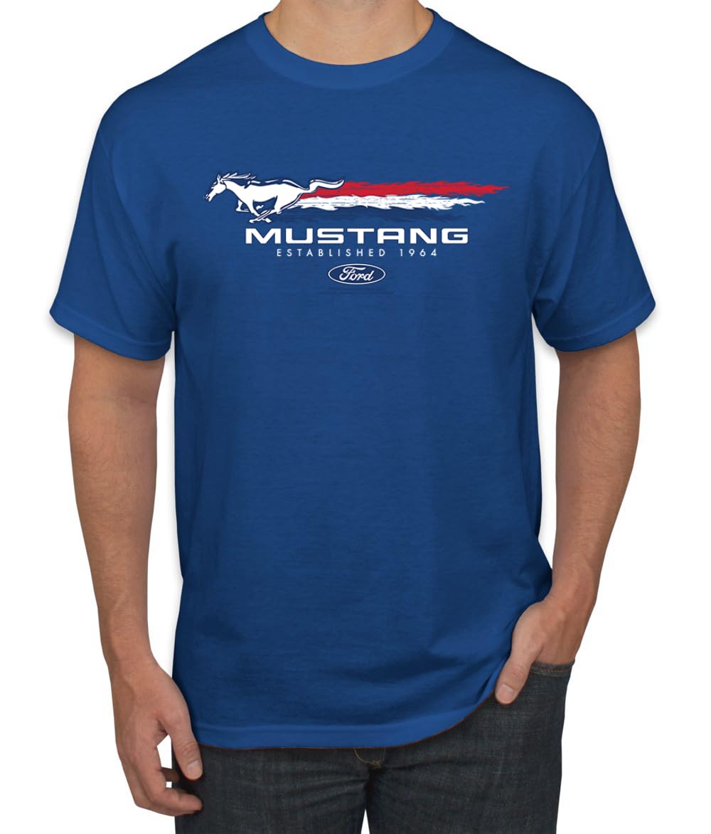 Ford Mustang USA Pony Logo Est 1964 Classic Racing Logo Cars and Trucks Men's T-Shirt