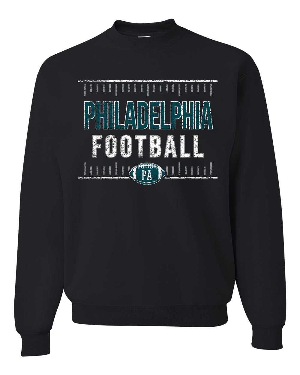 PHI Fantasy Football Sports Fan Pullover Soft Cotton Blend Graphic Unisex Crewneck Sweatshirt