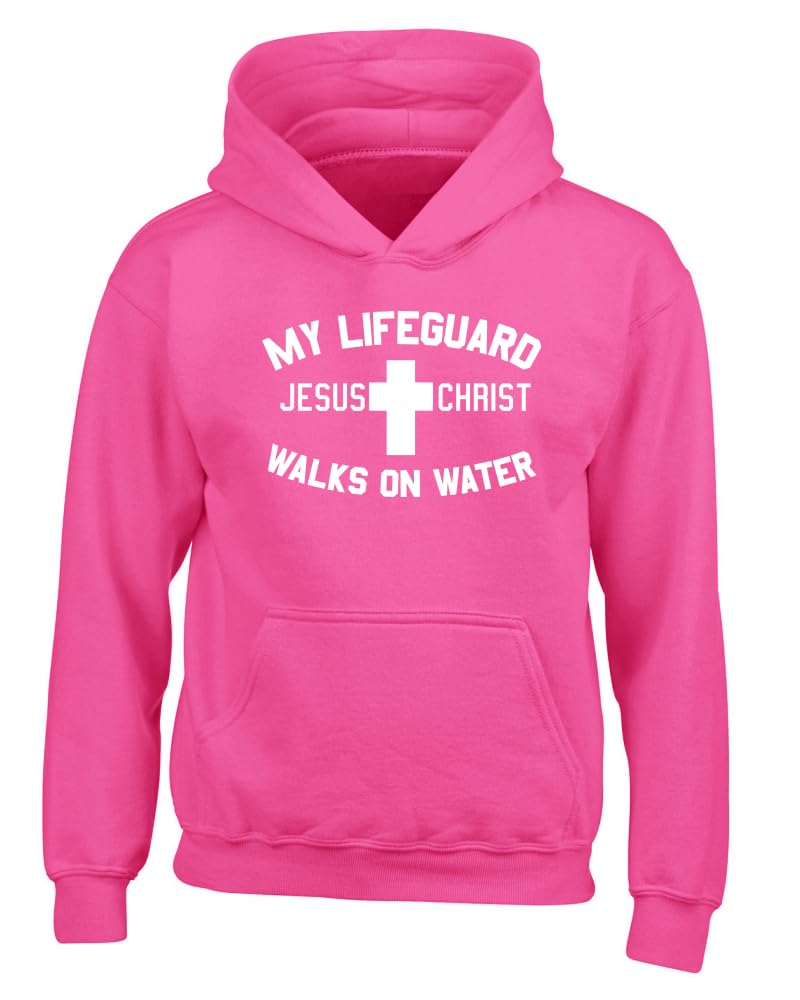 My Lifeguard Walks on Water Jesus Christ Bible Inspirational/Christian Youth Hooded Graphic Sweatshirt